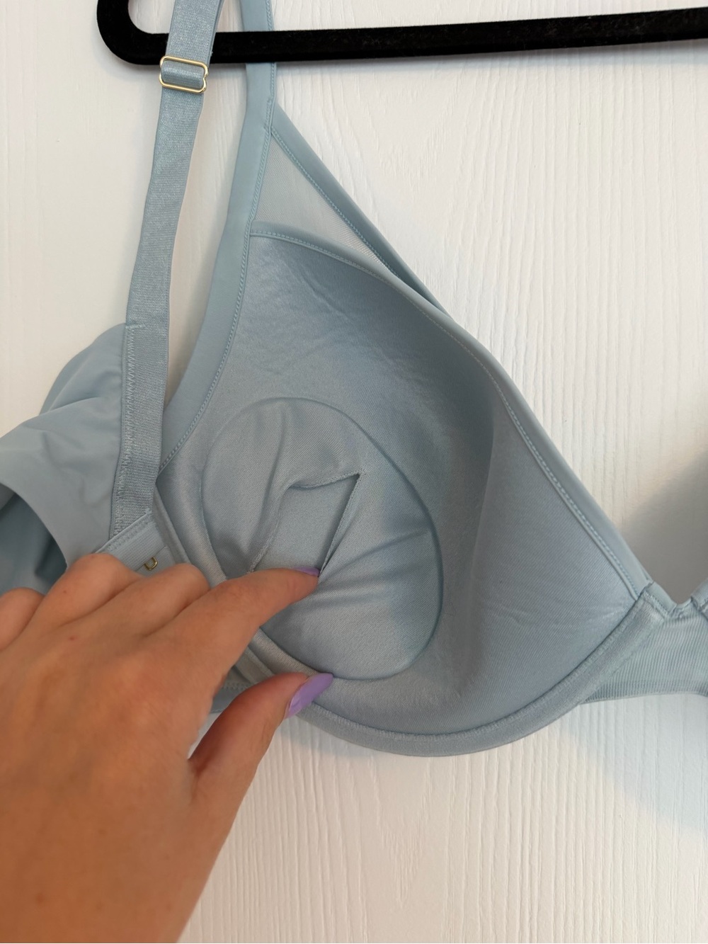 THIRDLOVE Bras 24/7 Classic Contour Plunge Bra Purple Pink Removable Pads 42B - Picture 6 of 13
